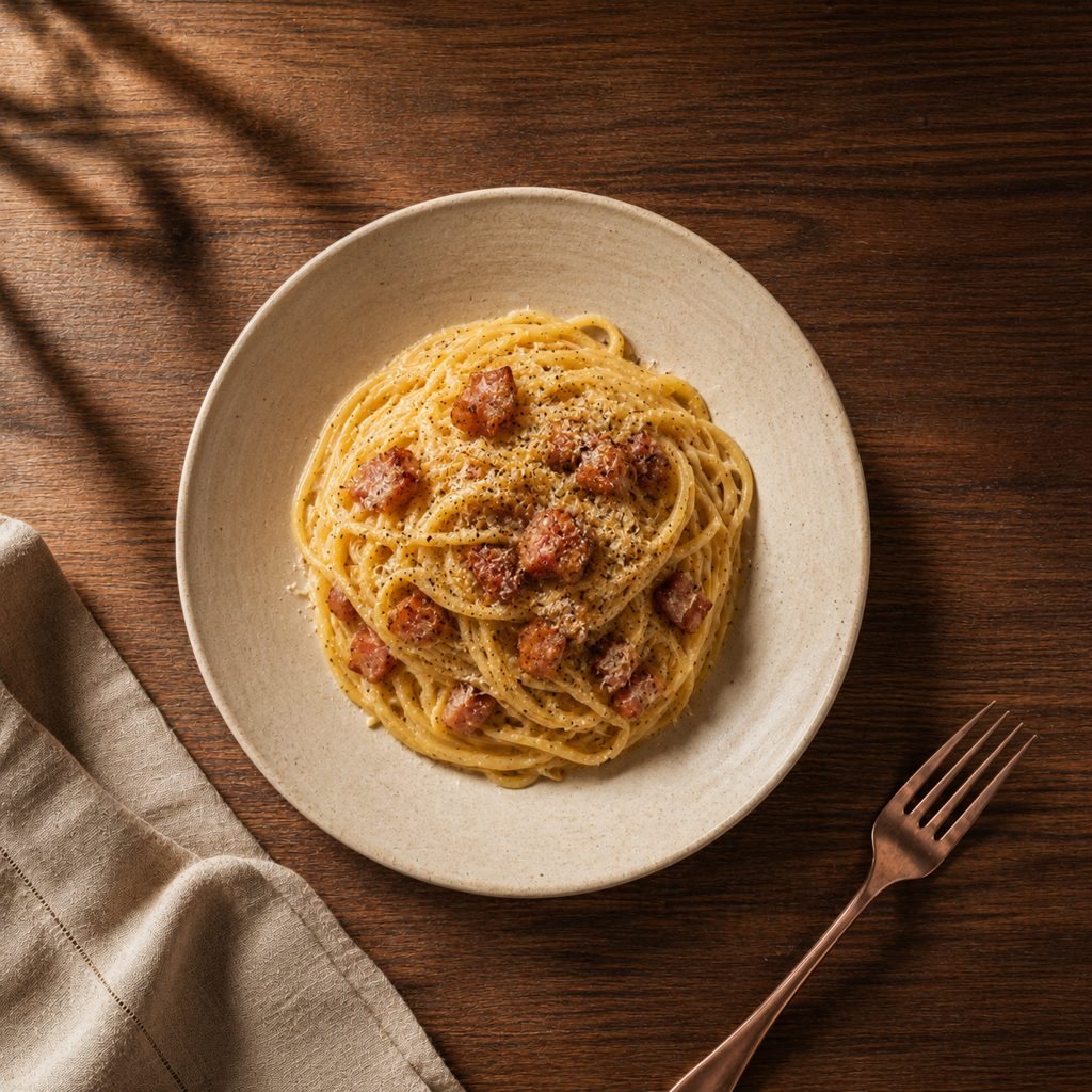 Piatto di pasta dal menu dimostrativo di RISTIQ, immagine illustrativa
